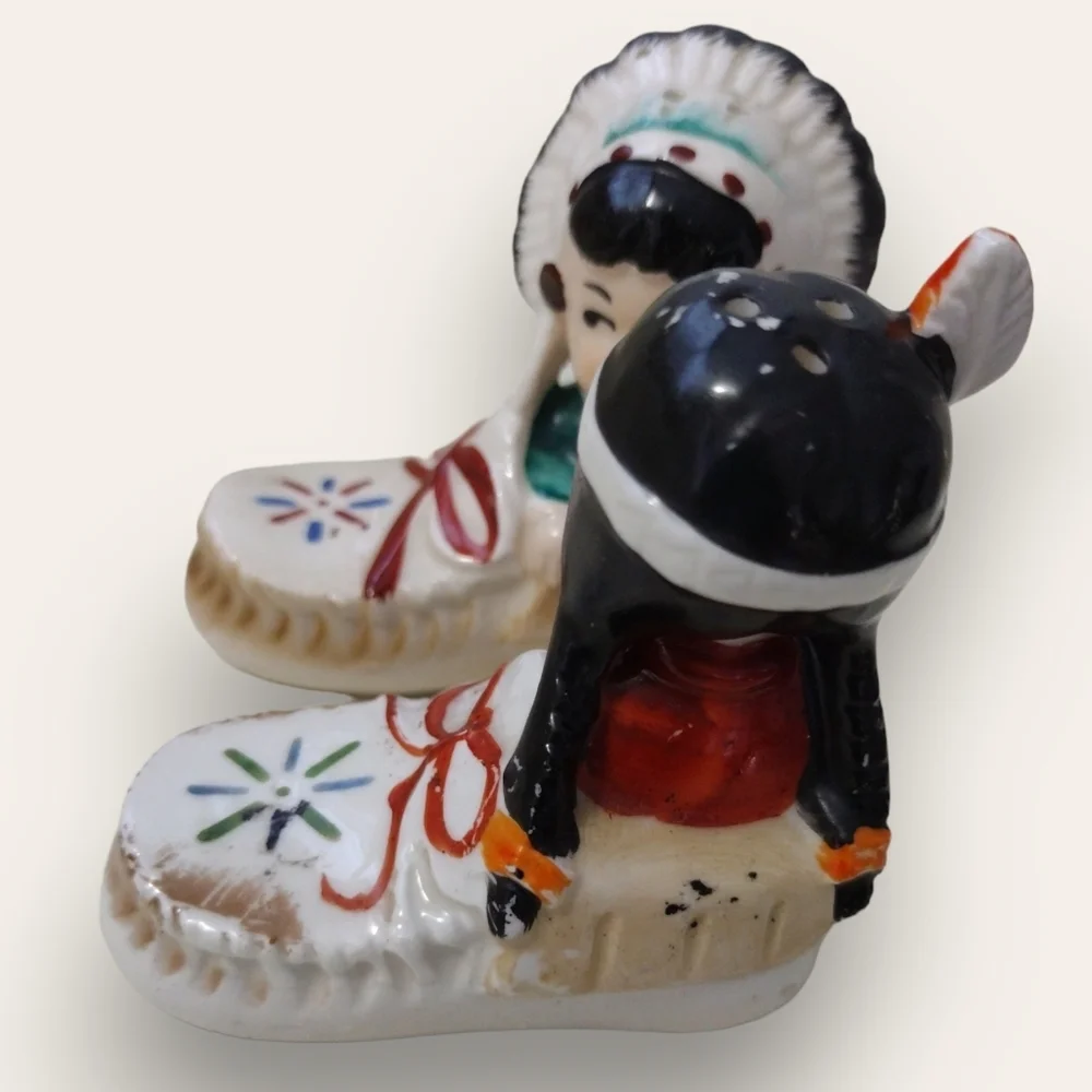 Vintage Native American Charm - Salt and Pepper Shaker Set